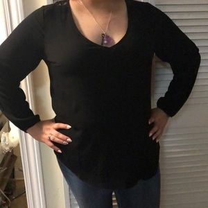 Black Long sleeve top with lace detail Sz. 2x